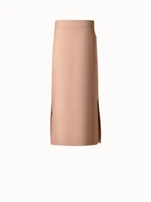 Long Pencil Skirt in Cotton Double-Face