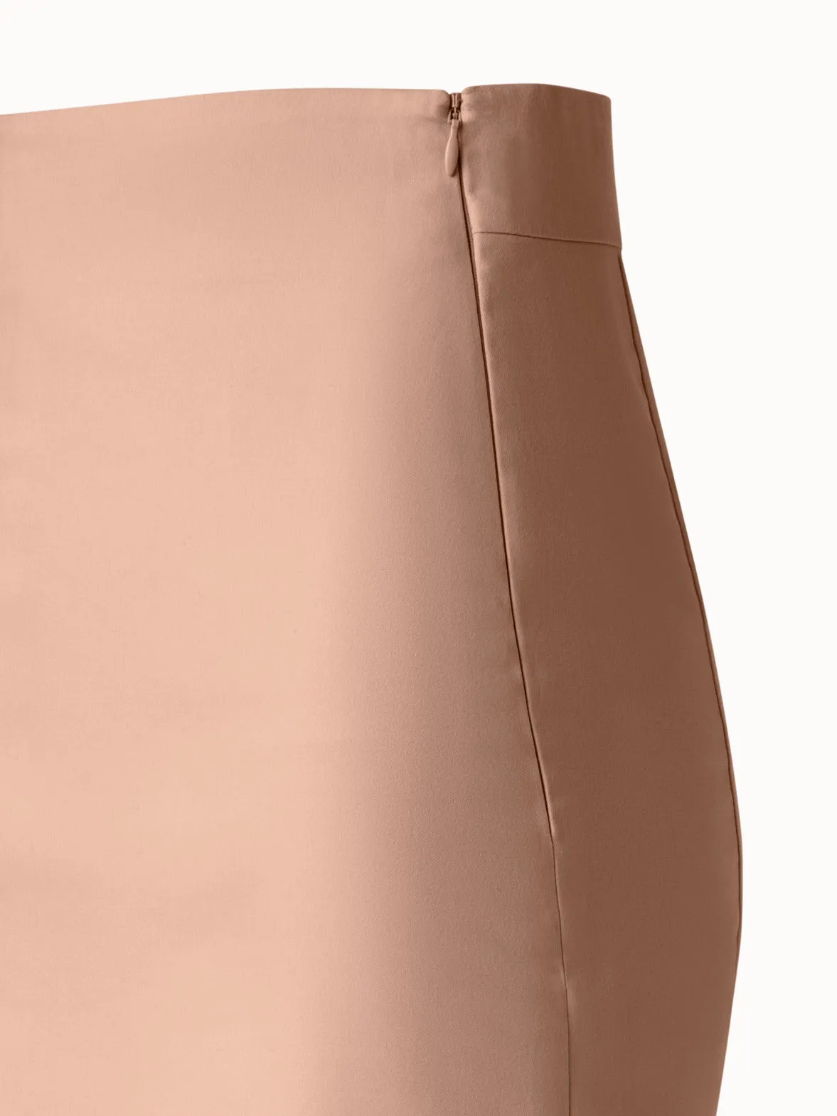 Long Pencil Skirt in Cotton Double-Face