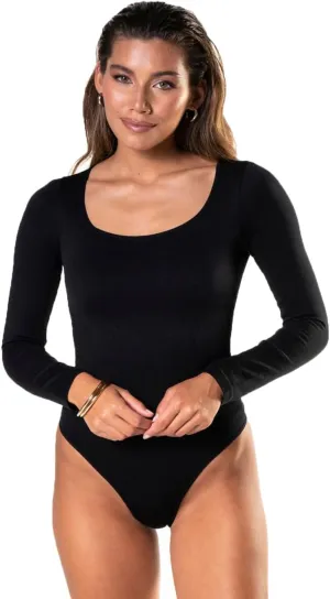 Long Sleeve Shapewear Bodysuits for Women Scoop Neck Body suits Tummy Control Shapewear Tank Tops