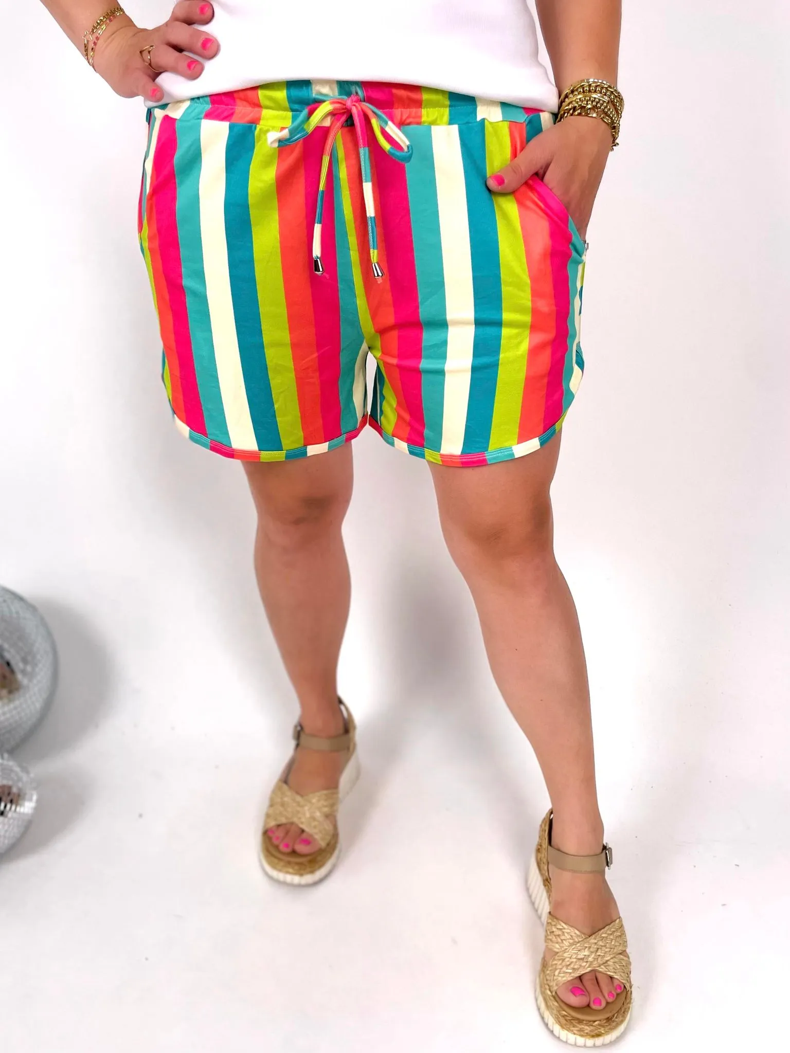 Lounge Shorts - Colorful Stripes