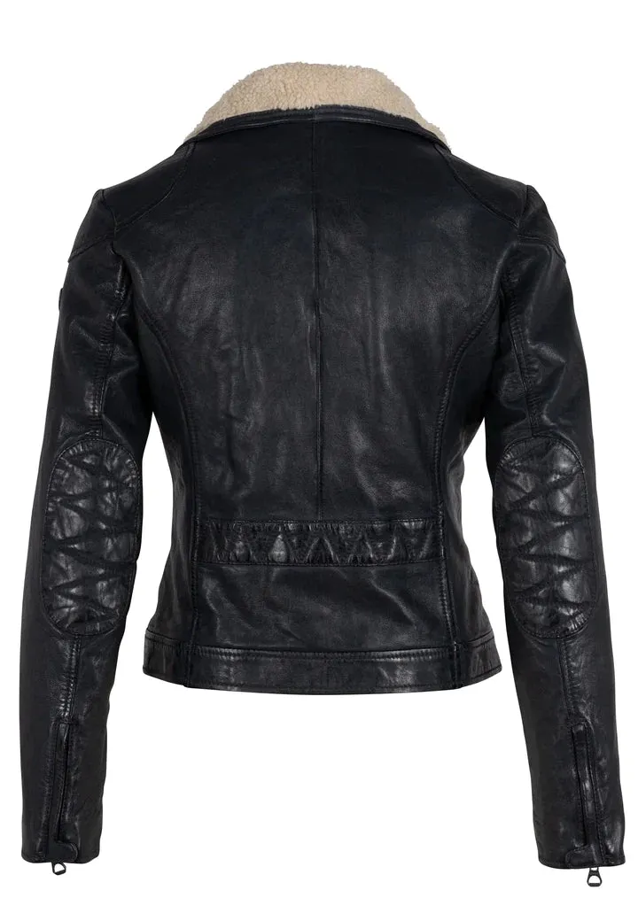 Mauritius Jenja CF Navy Leather Jacket - MEDIUM