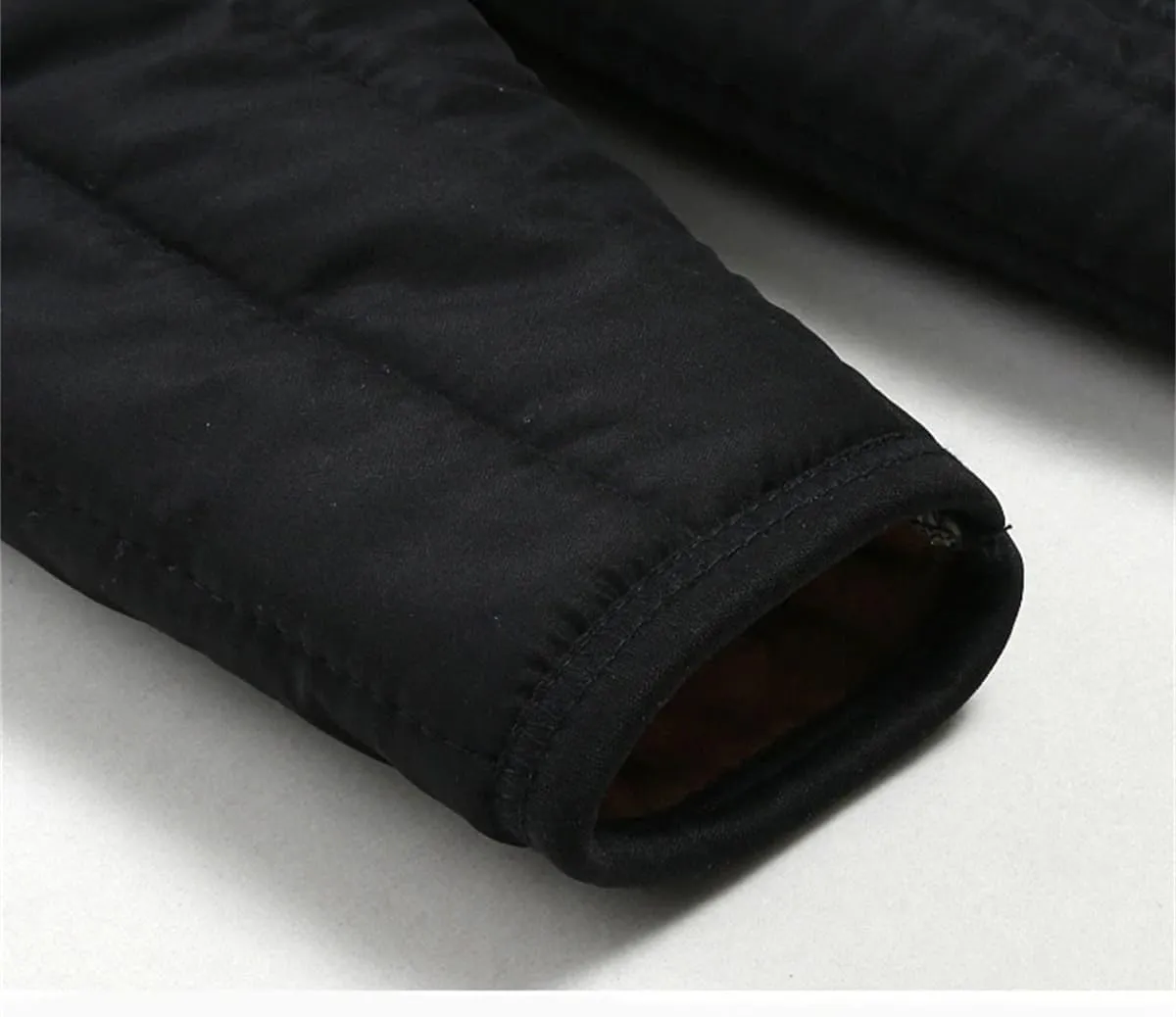 Men Winter Middle-Aged Stand Collar Single Breasted Cotton-Padded Jacket Dad Wool Coat