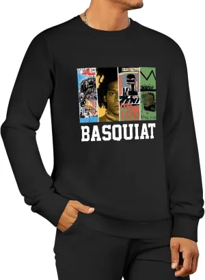 Mens Crewneck Long Sleeve Tops - Standard-Fit Jersey Shirt for Golf Sport