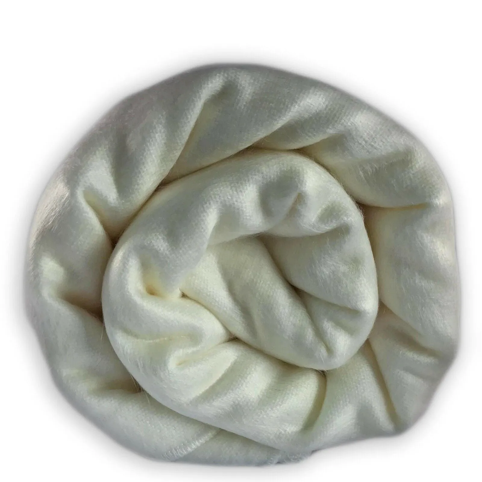 Miazi - Baby Alpaca Wool Throw Blanket / Sofa Cover - Queen size - Solid Ivory/White