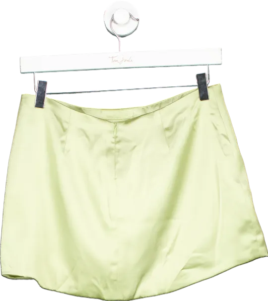 Mistress Rocks Light Green Satin Mini Skirt UK S