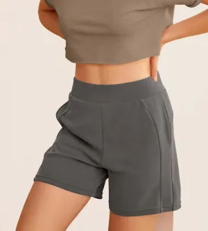 Modal Soft High Waist Casual Shorts with Pockets