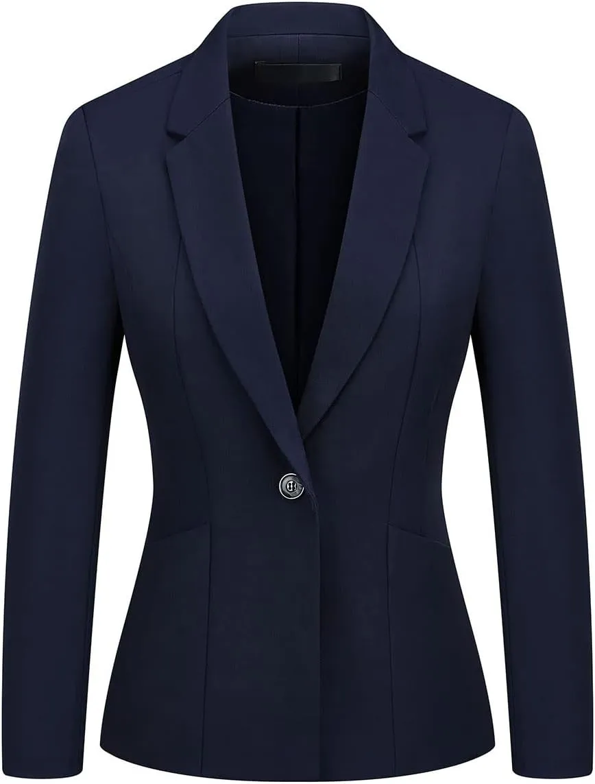 MODFUL Women's 2 Piece Business Suit Pant Set Slim Fit One Button Blazer Jacket Lady Work Suit for Office