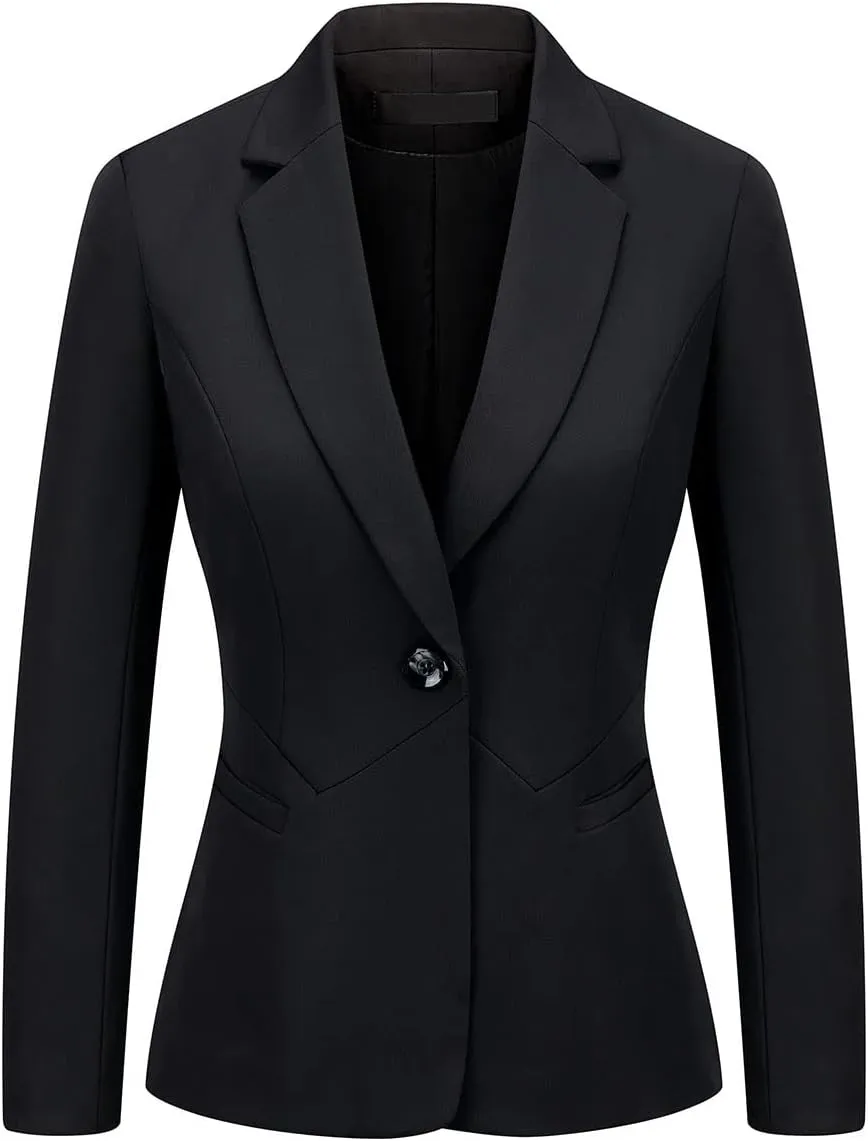 MODFUL Women's 2 Piece Business Suit Pant Set Slim Fit One Button Blazer Jacket Lady Work Suit for Office