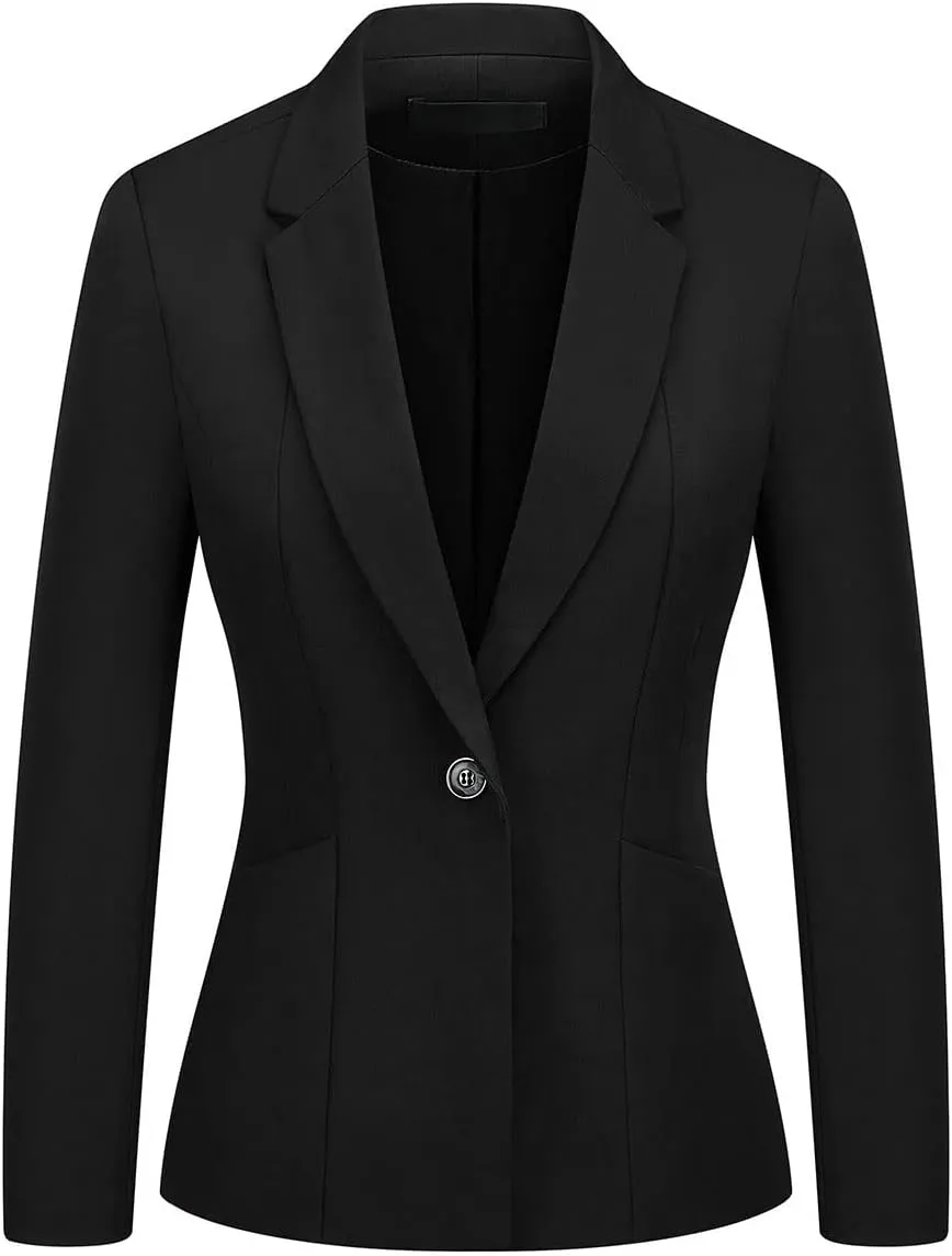 MODFUL Women's 2 Piece Business Suit Pant Set Slim Fit One Button Blazer Jacket Lady Work Suit for Office