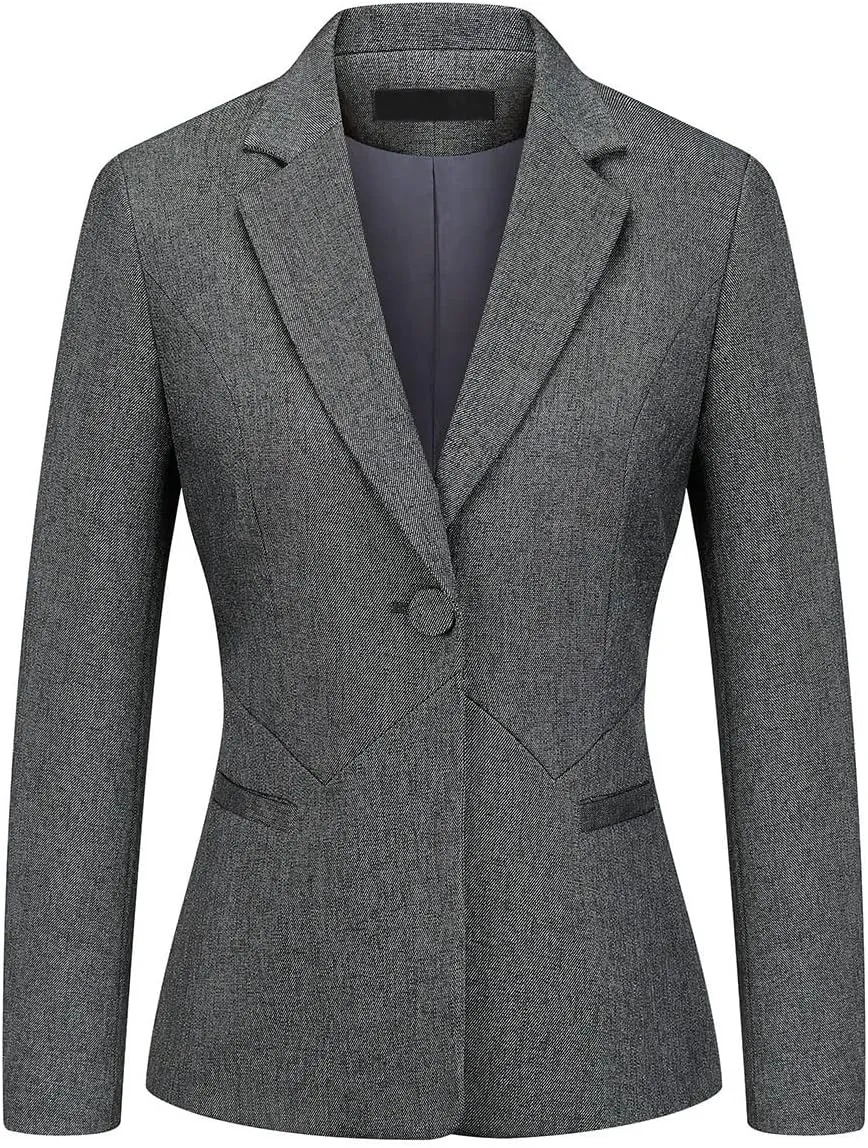 MODFUL Women's 2 Piece Business Suit Pant Set Slim Fit One Button Blazer Jacket Lady Work Suit for Office