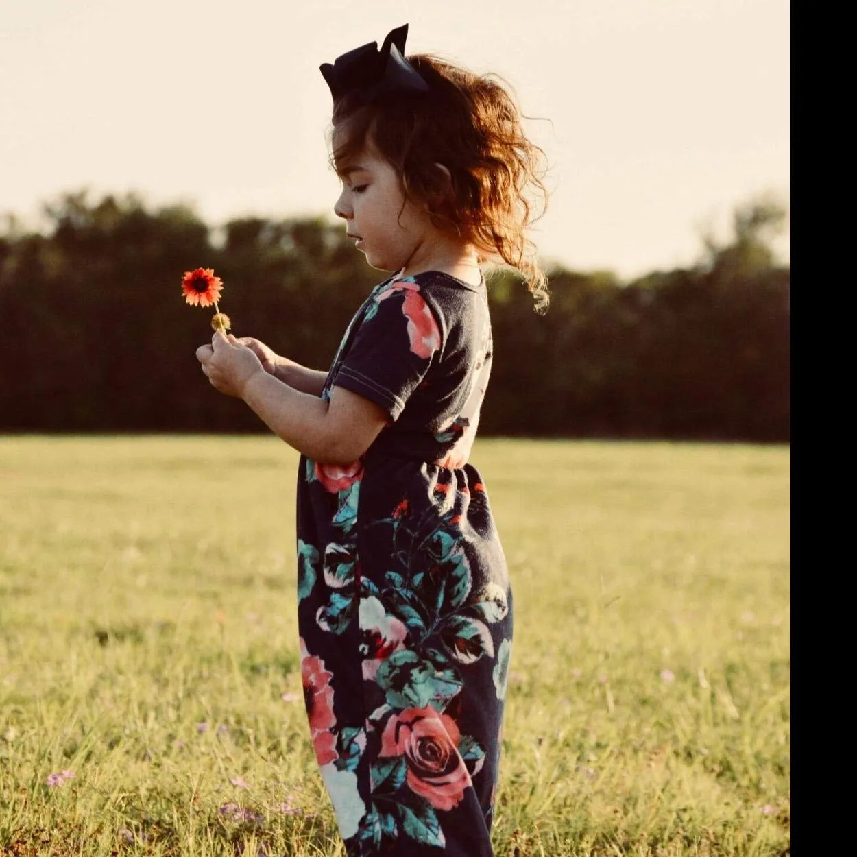 Mom and Me Floral Pattern Prints Matching Dresses