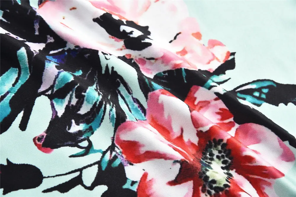 Mom and Me Floral Pattern Prints Matching Dresses