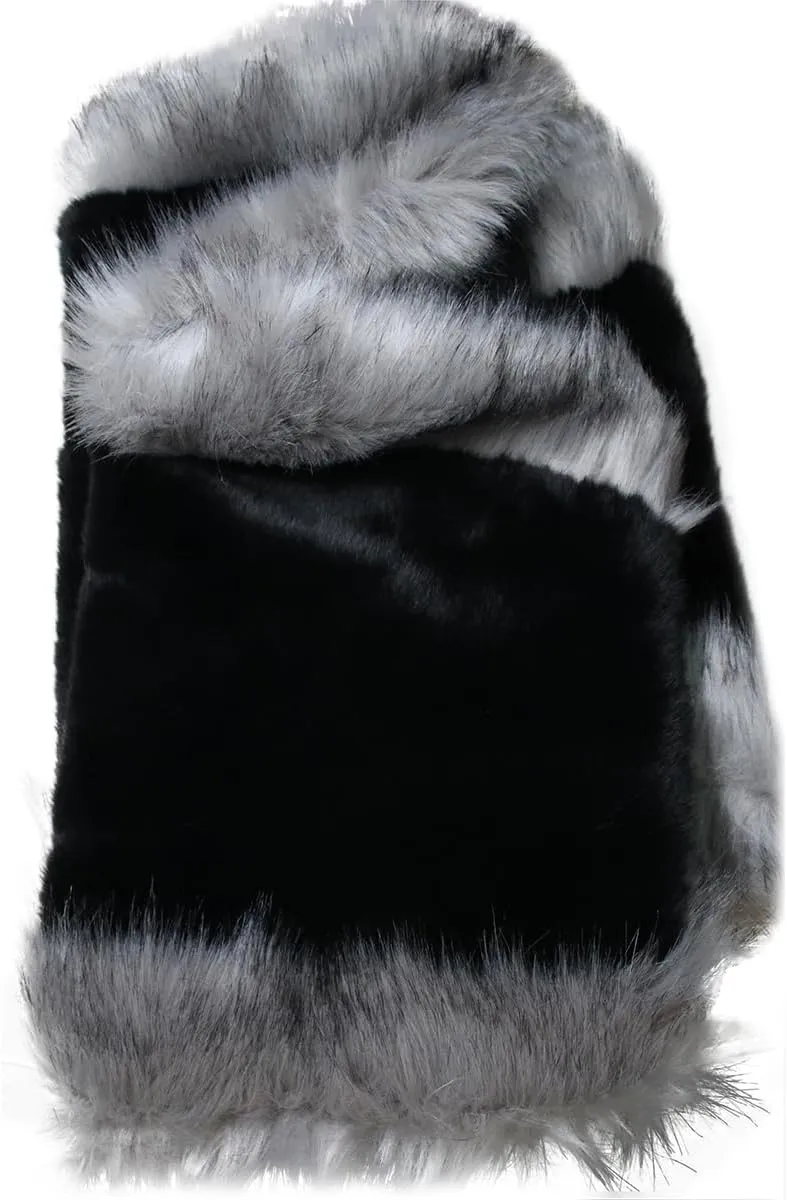 Old Dlrd Women's Winter Faux Fur Coat Wedding Bride Cloak Cape Shawl for Evening Party