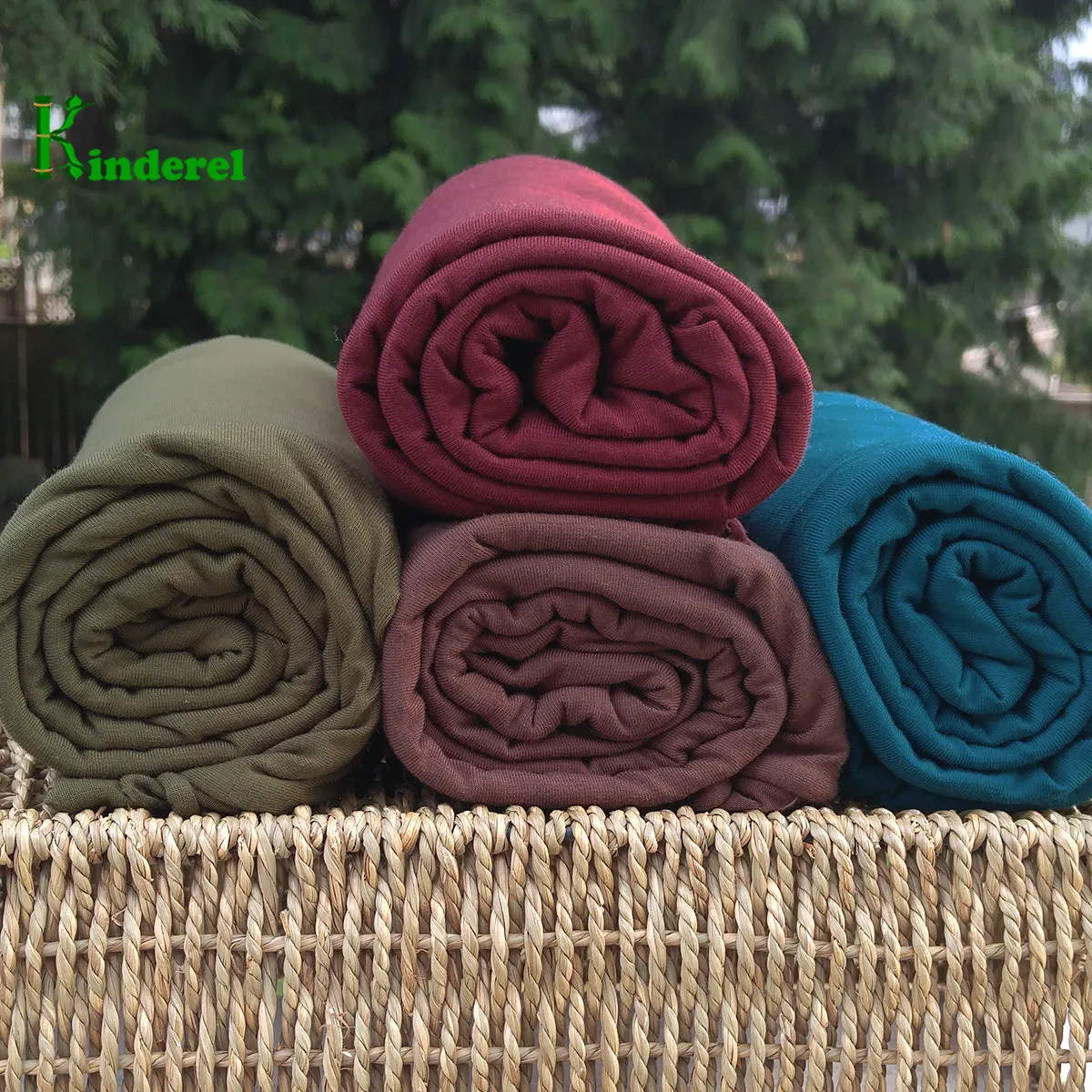 Olive Bamboo Stretch Jersey Fabric by the Yard