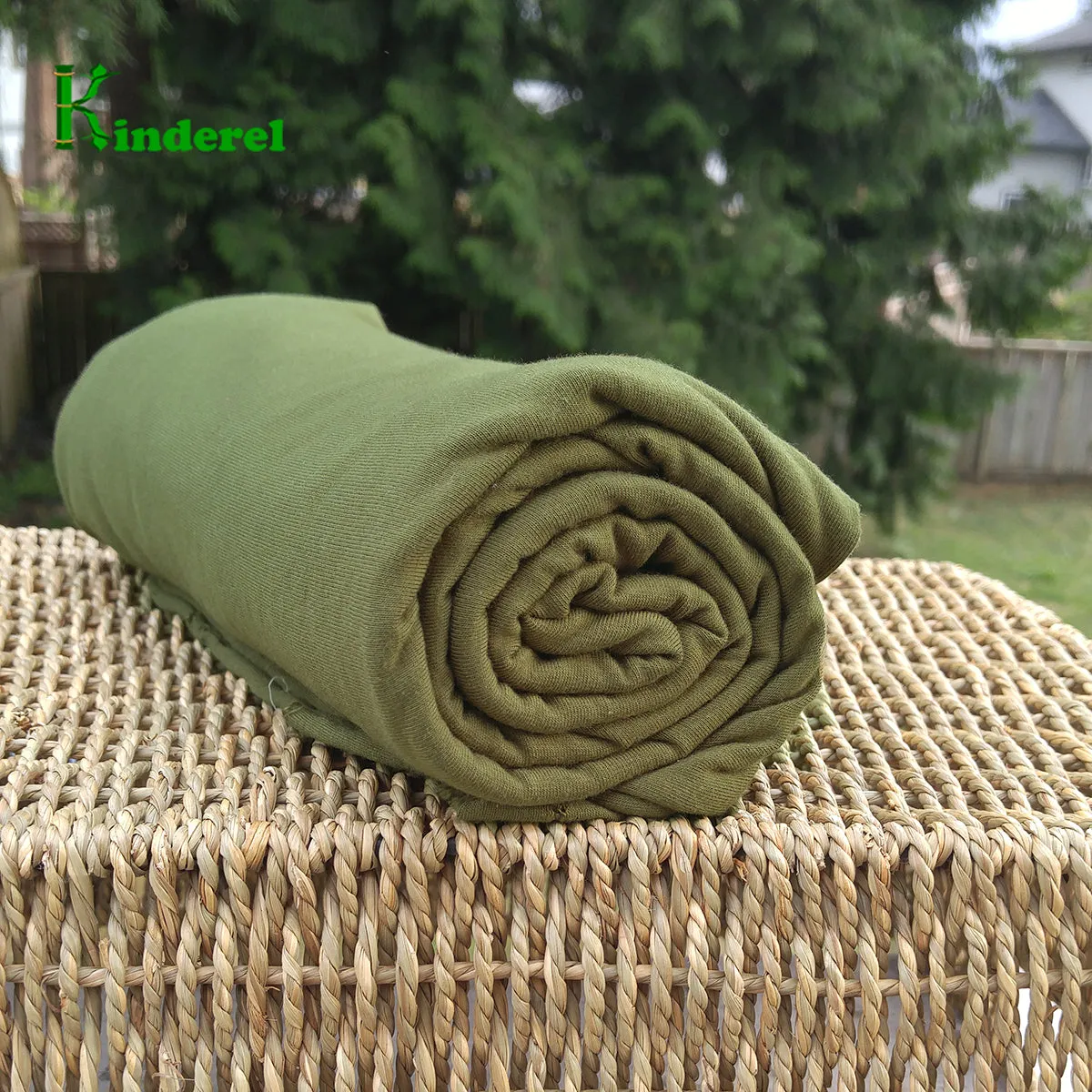 Olive Bamboo Stretch Jersey Fabric by the Yard