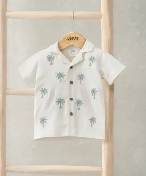 Palm Tree Embroidered Shirt