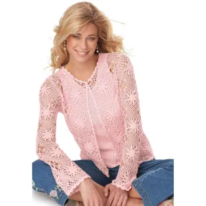 Pink crochet jacket