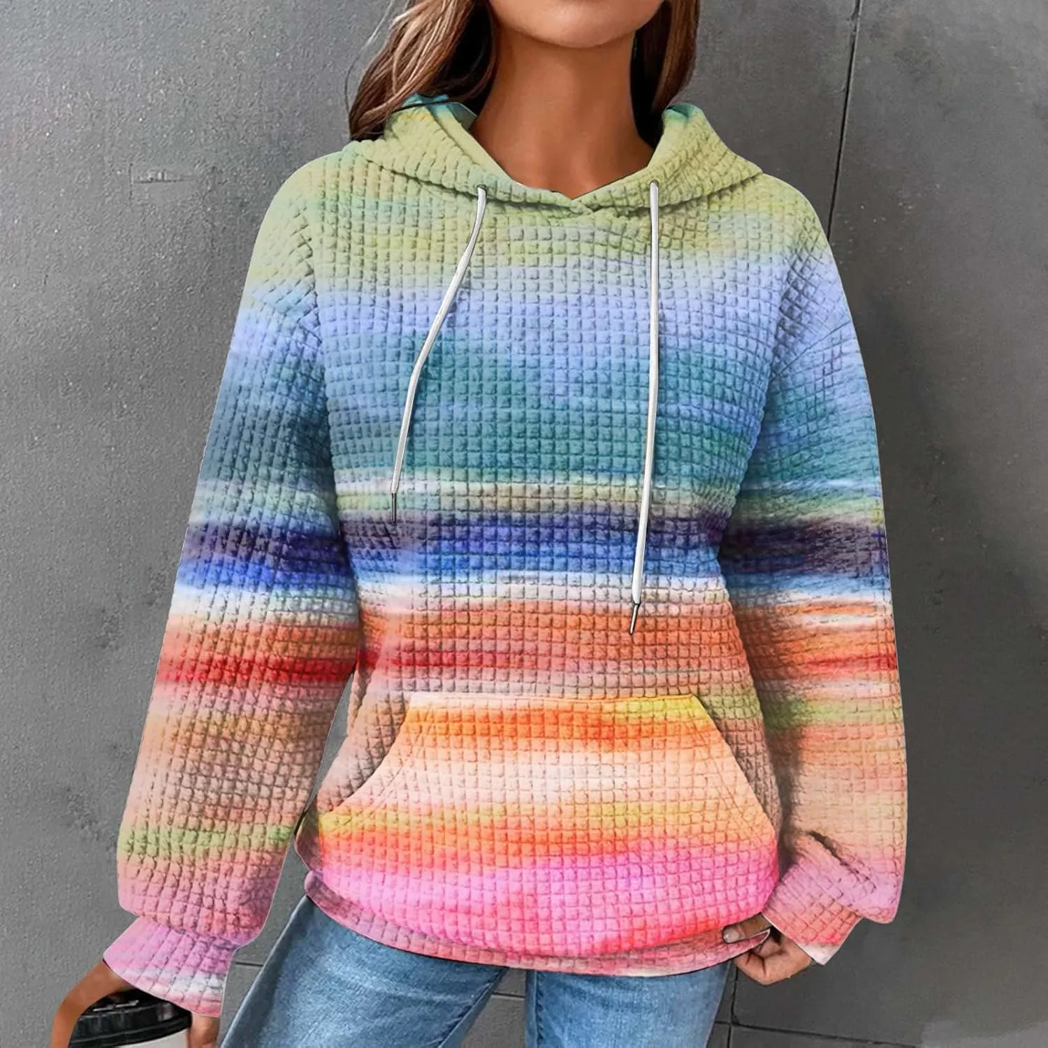 Plus Size Hoodies for Women 2024 Trendy Drawstring Pullover Sweatshirts Y2k Oversized Hoodies with Pockets