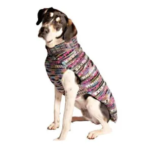 PURPLE WOODSTOCK CABLE KNIT DOG SWEATER