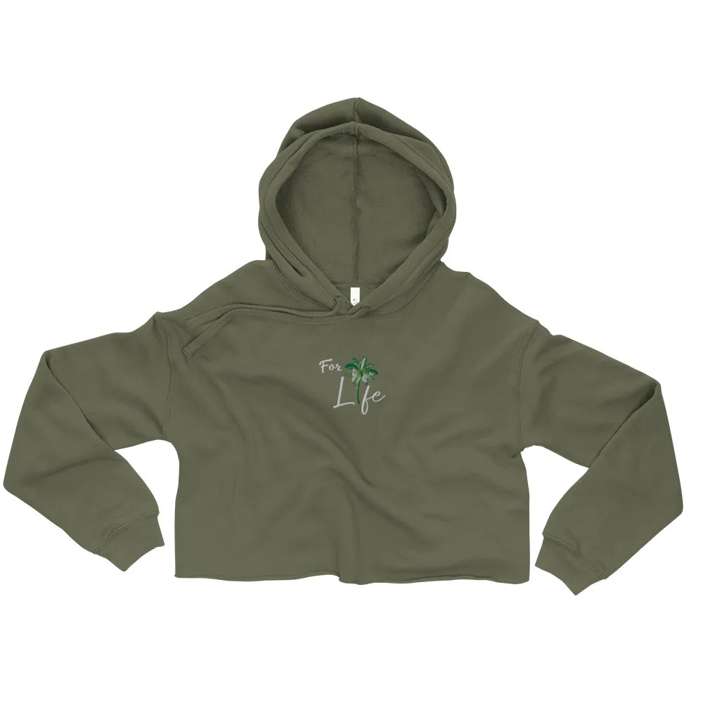 "For Life" Palm Trees Cropped Hoodie