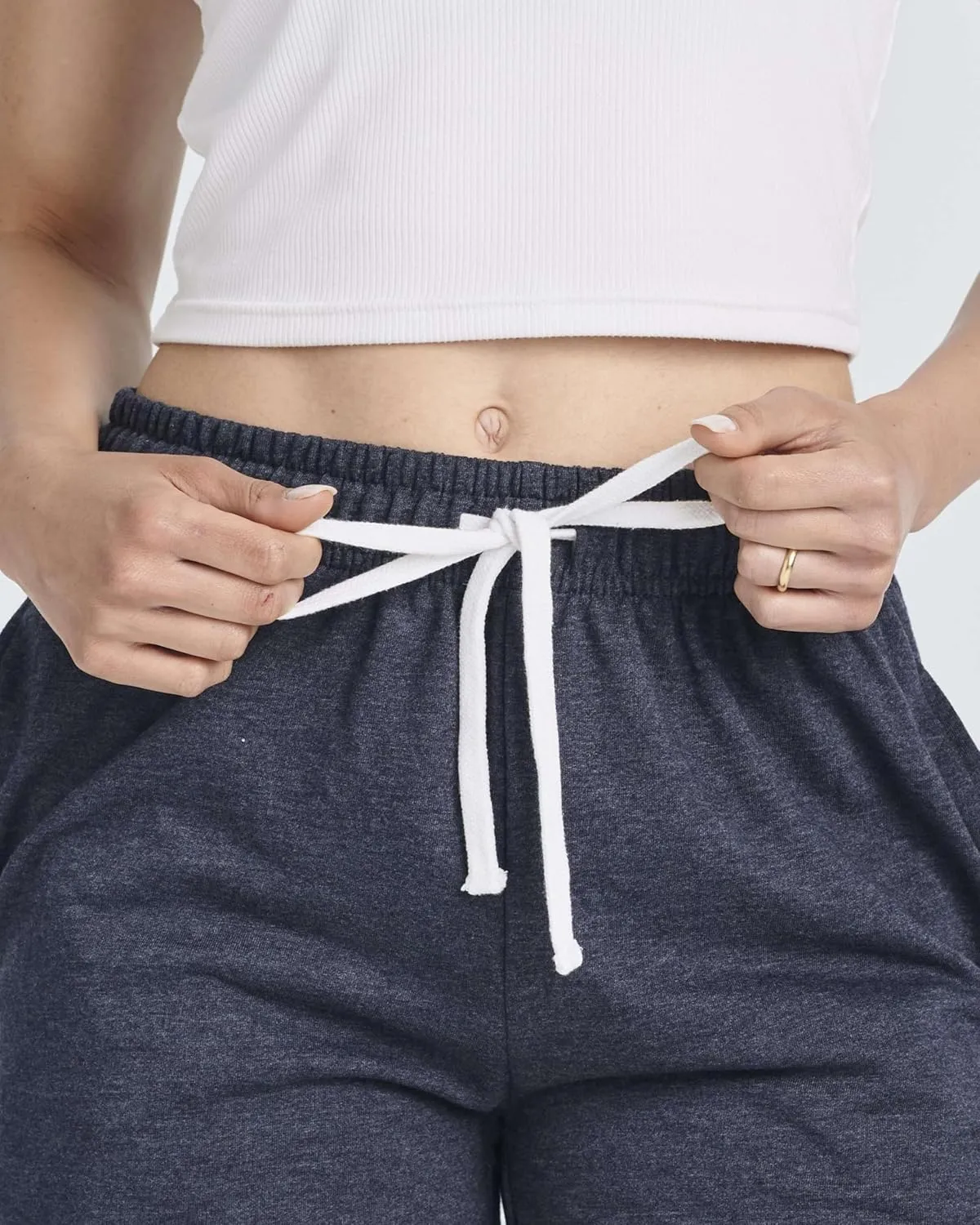 Real Essentials 3 Pack: Womens Cotton French Terry Shorts Pockets - Casual Athletic Lounge (Available in Plus)