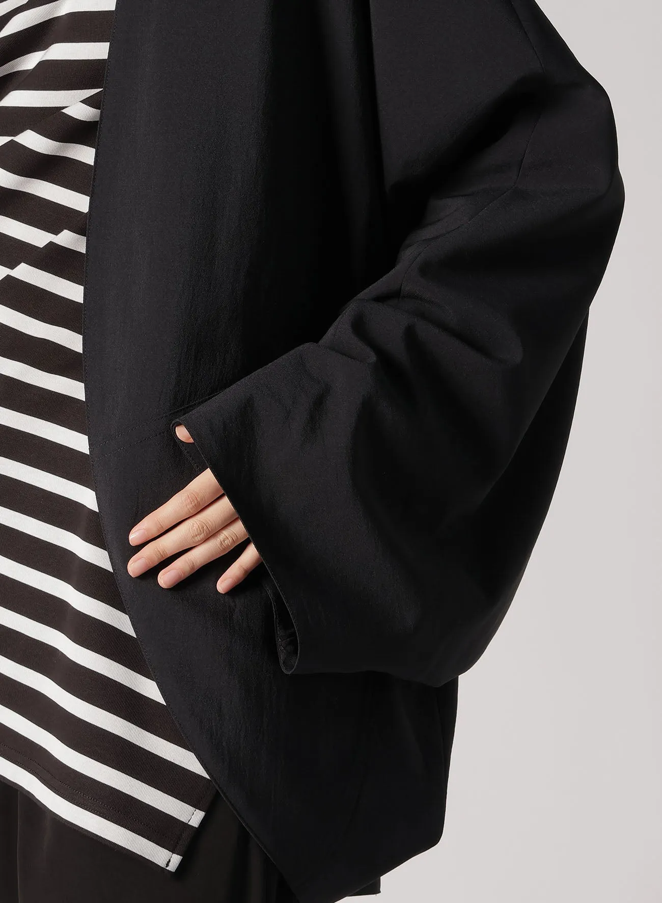 RECYCLE TASLAN NYLON GABARDINE DOLMAN SLEEVE JACKET