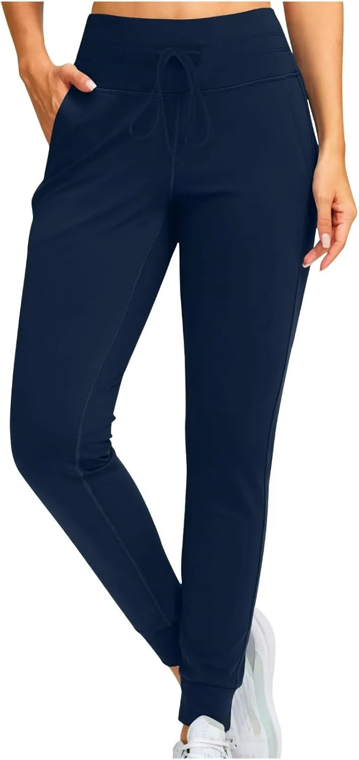 RKSTN Womens Fall Winter Yoga Pants Fleece Lined Leggings High Waist Drawstring Stretchy Sports Running Fitness Pant