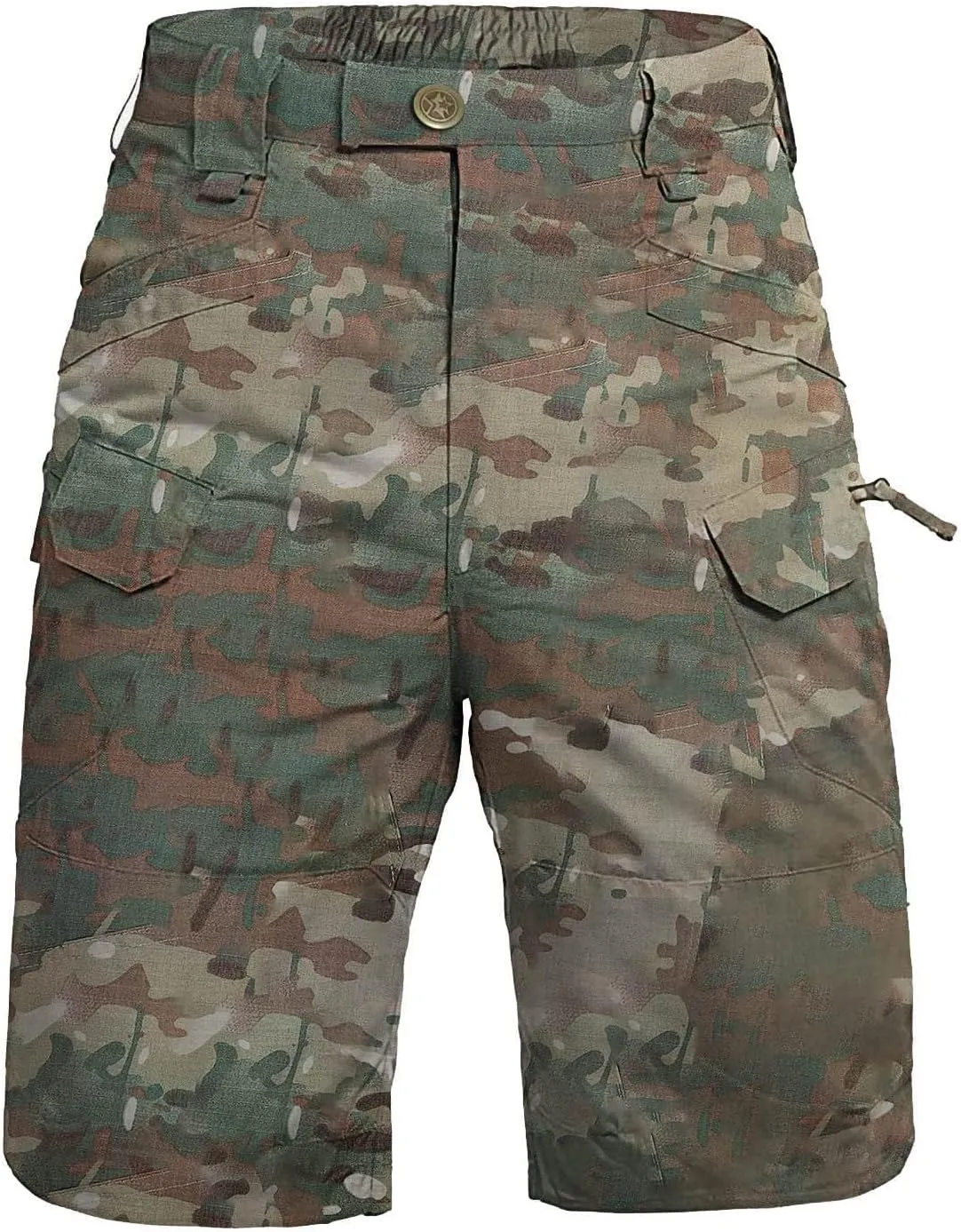 RTRDE Men's Casual Outdoor Shorts Elastic Waist Lightweight Water Resistant Quick Dry Fishing Hiking Shorts, S-5XL