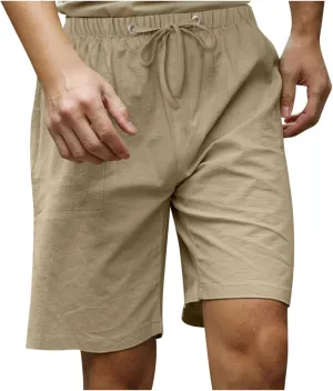 RTRDE Men's Summer Casual Beach Shorts Drawstring Lightweight Elastic Waist Walking Shorts with Pockets Trendy, M-5XL