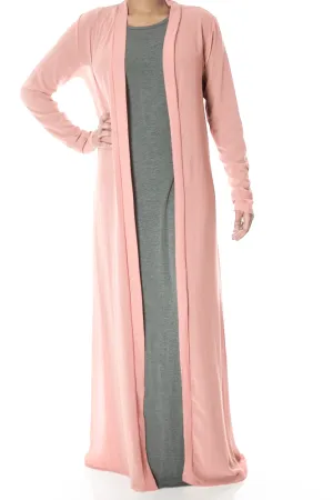 Salmon Basic Maxi Cardigan