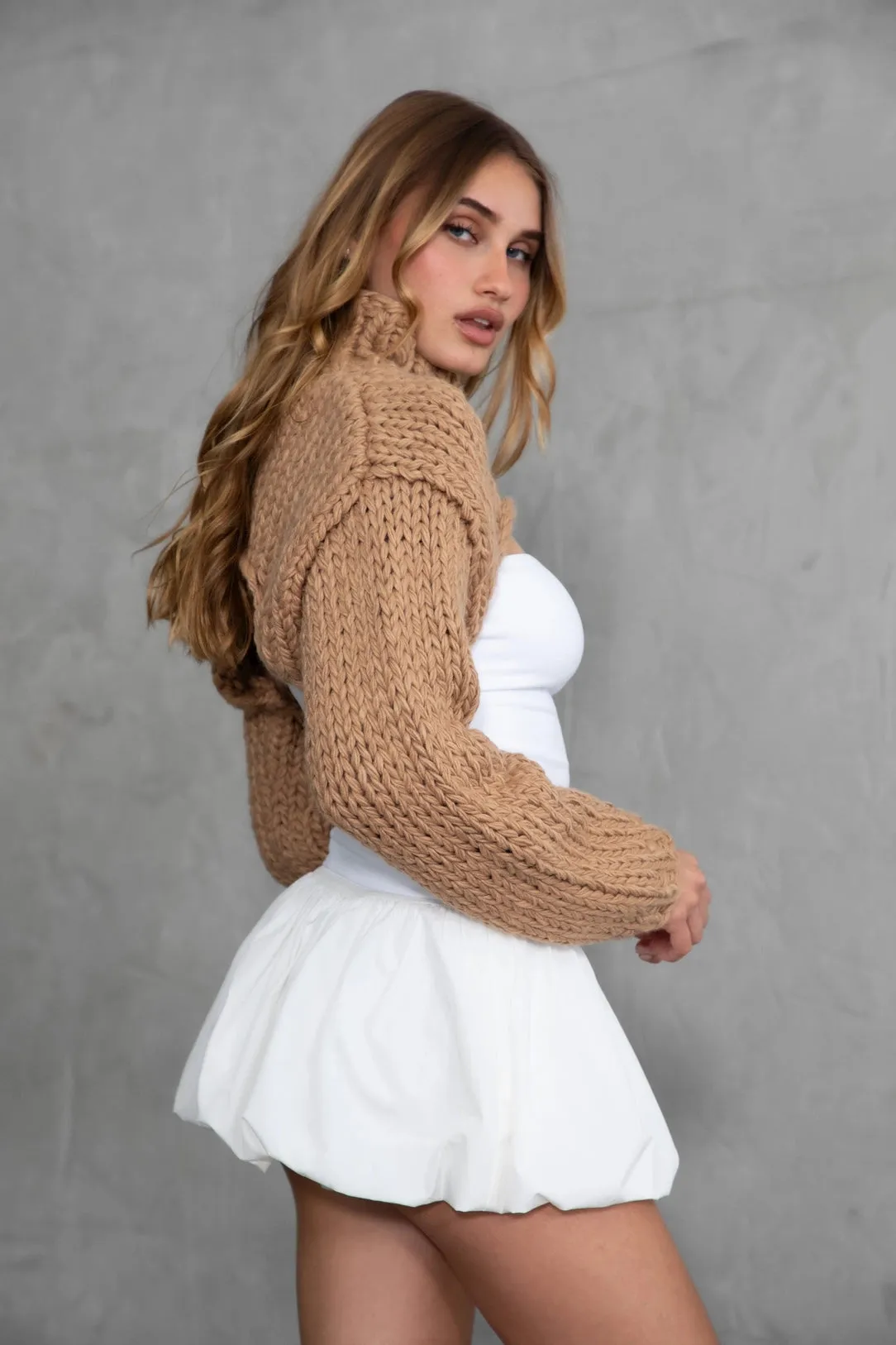 Scarlett’s Heavy Knitted Shrug
