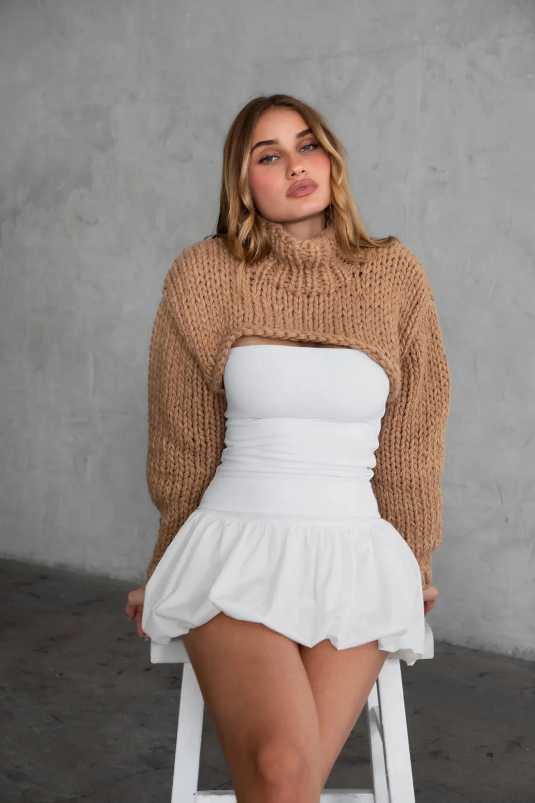 Scarlett’s Heavy Knitted Shrug