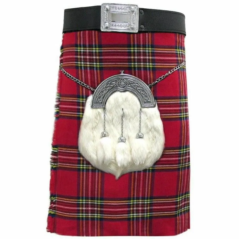 Scottish Men's Kilt Outfits  Professional 8 Yard Tartan Traditional  Highland Dress Tartan Kilt  Set.
