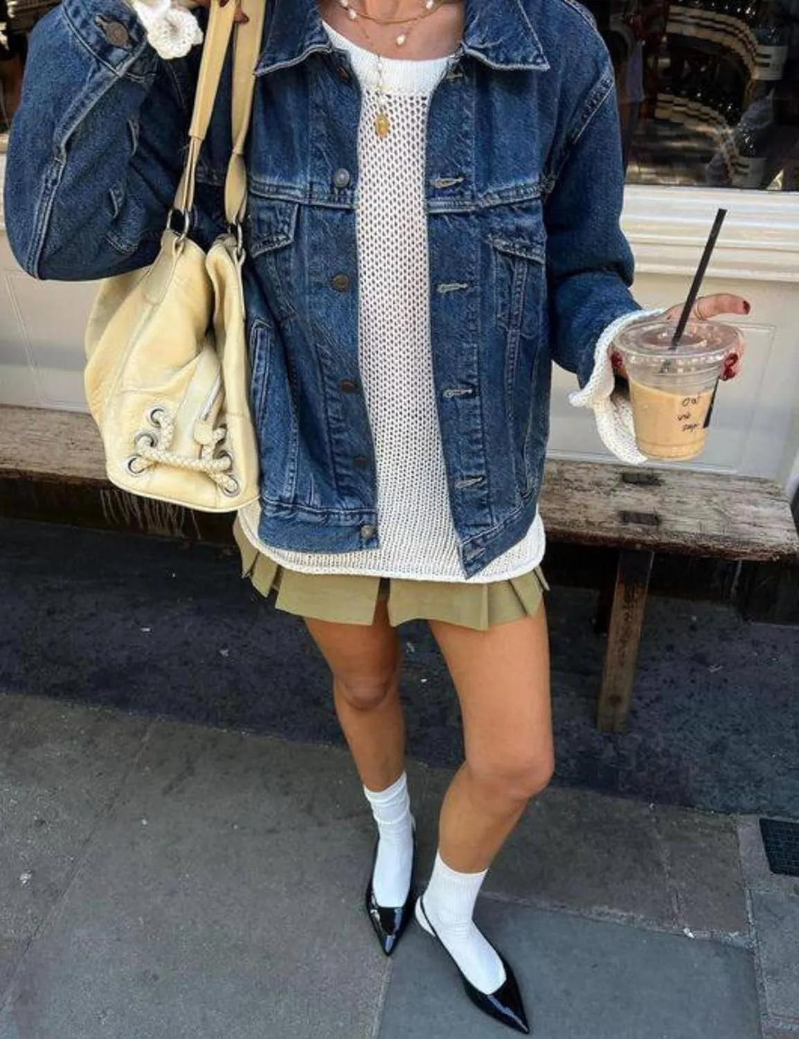 SeekMe Women's Oversized Jean Jacket Plus Size Button Down Washed Mid Long Denim Jacket