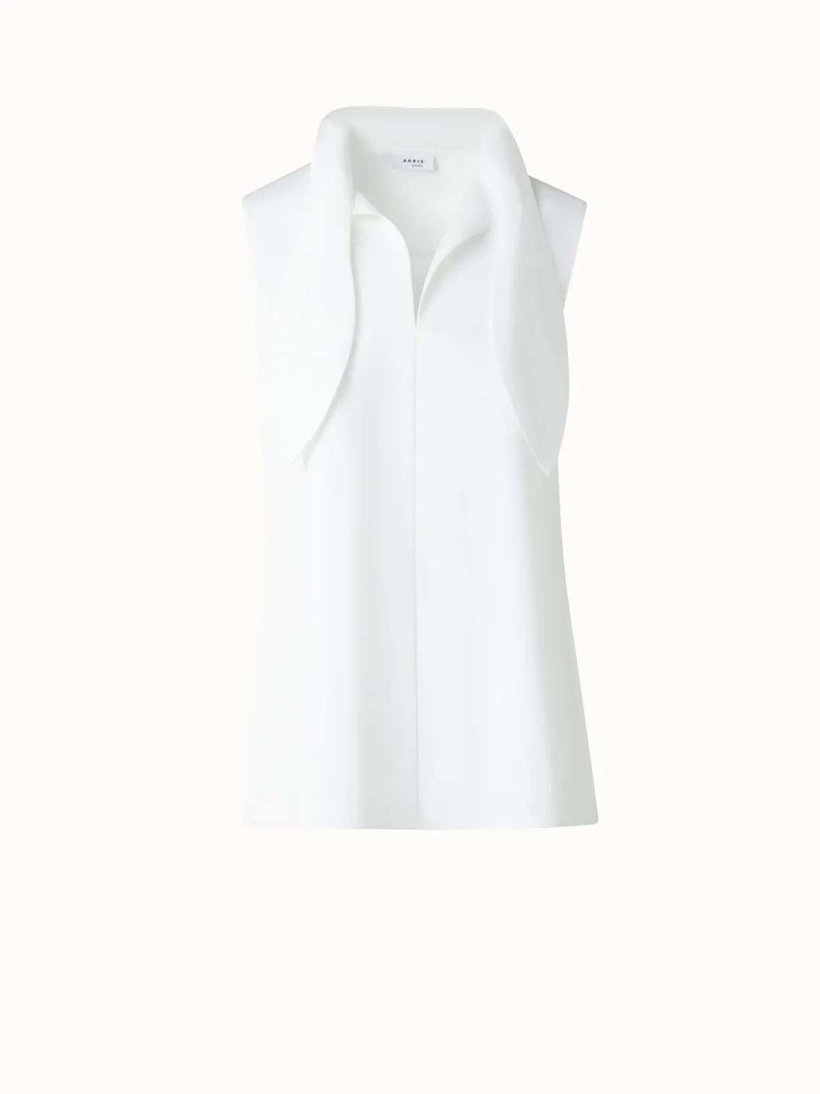 Sleeveless Cotton Tie Knot Blouse