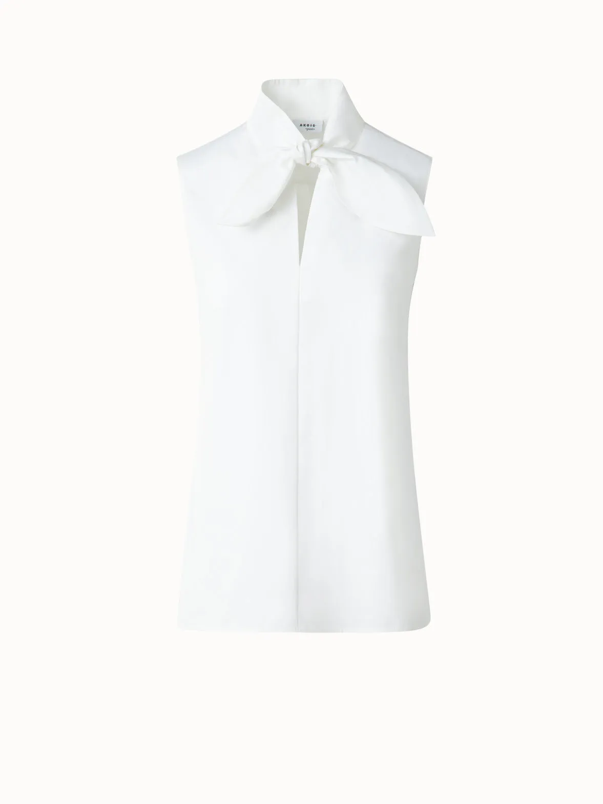 Sleeveless Cotton Tie Knot Blouse