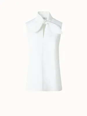 Sleeveless Cotton Tie Knot Blouse