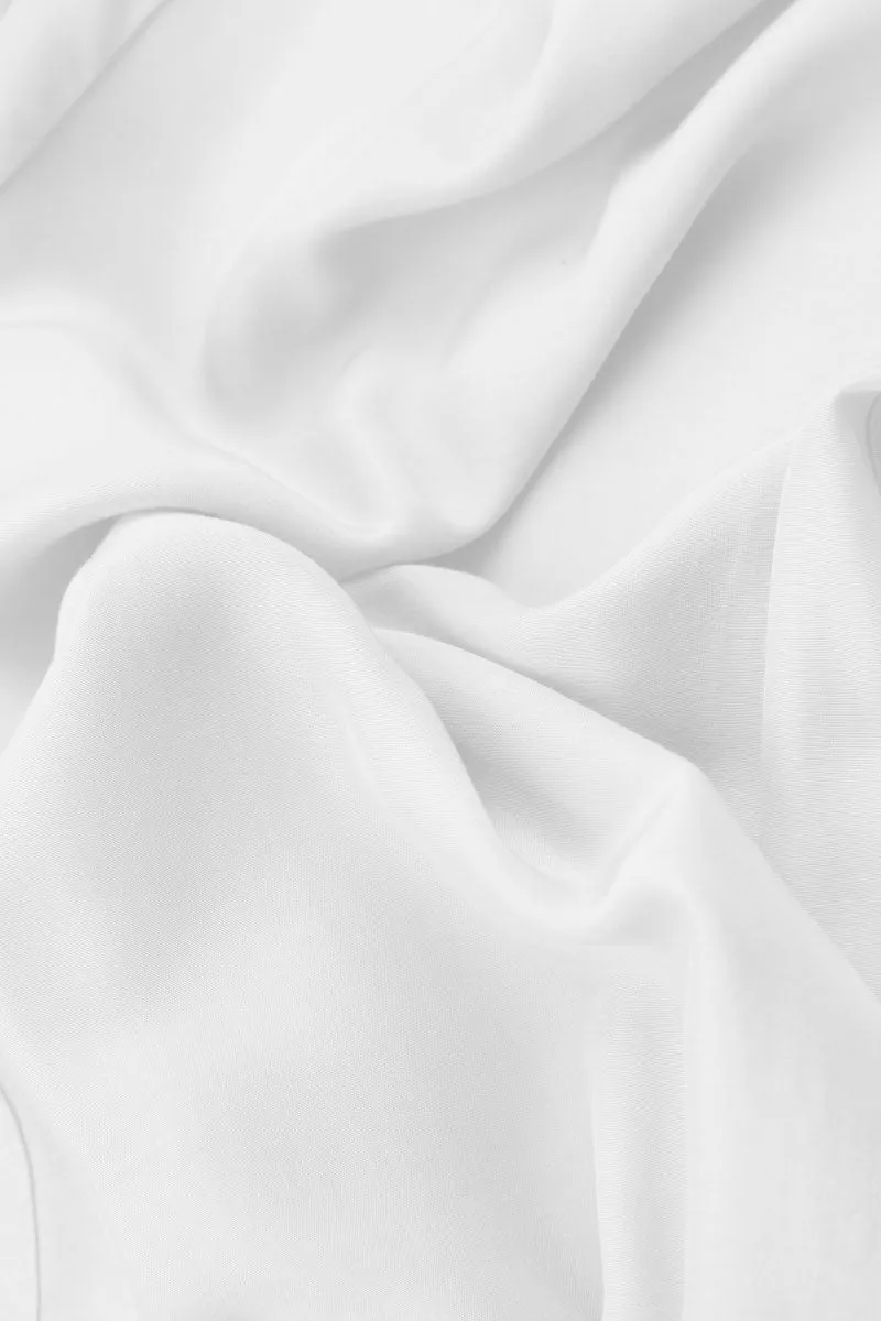 Sleeveless White Silk Top