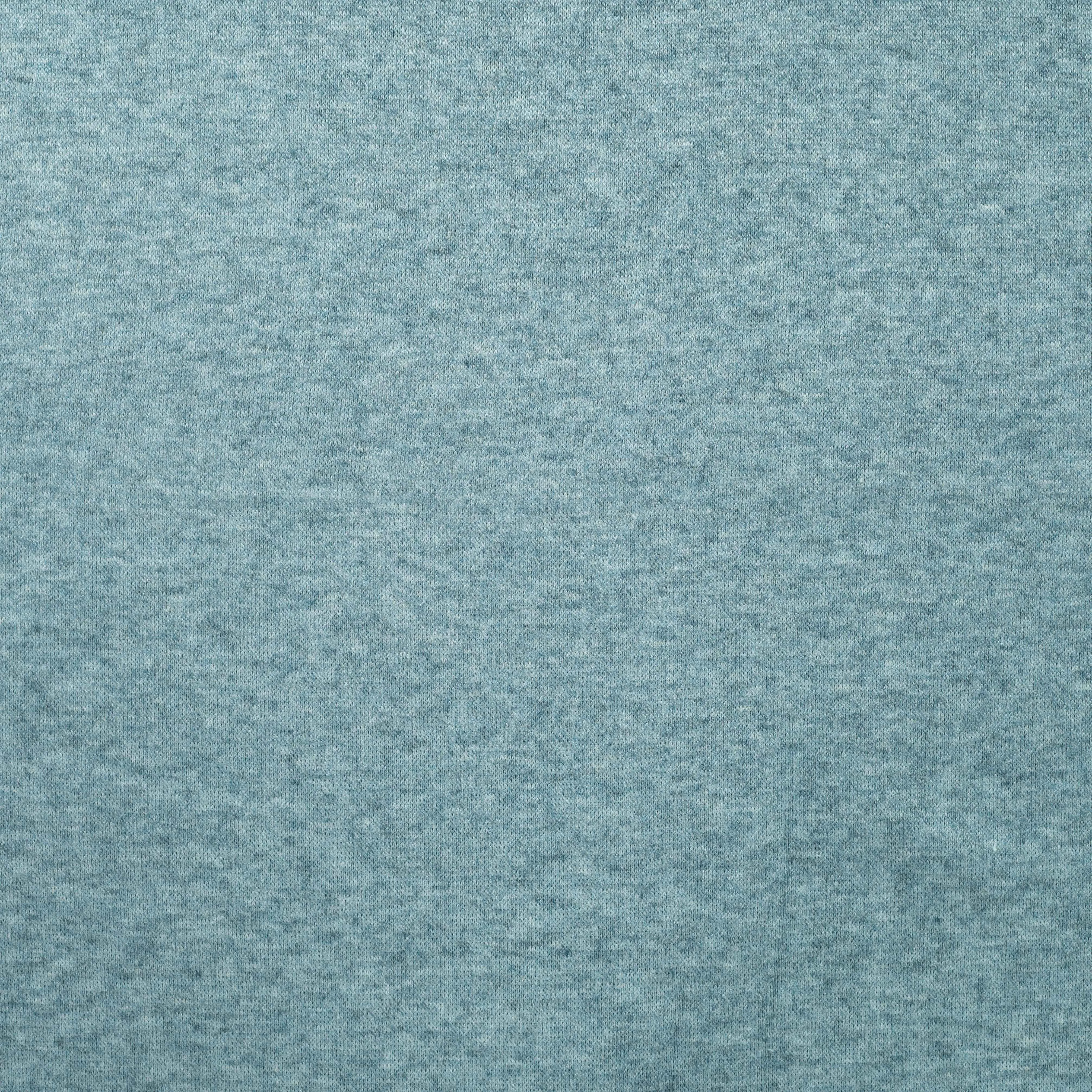 Snug Viscose Blend Sweater Knit in Petrol Melange