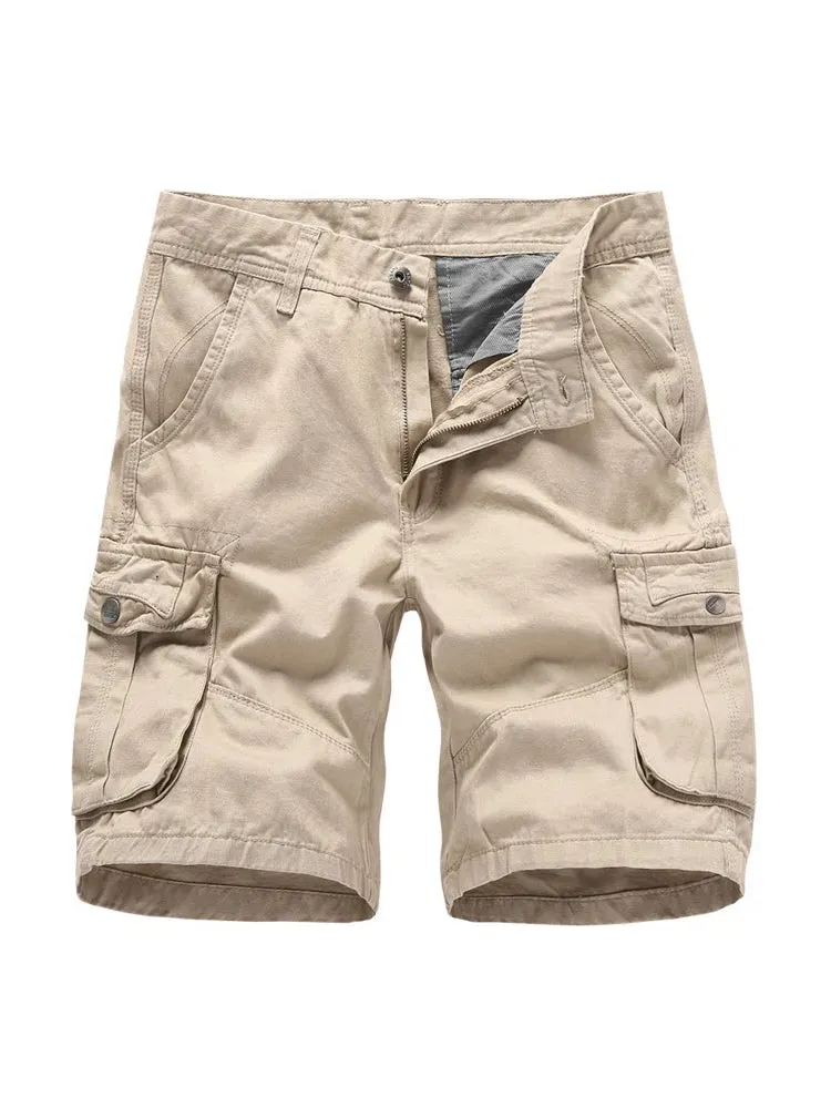 Solid Pockets Casual Pants