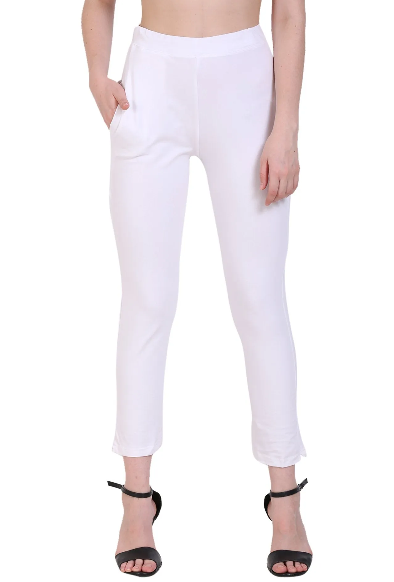 Sona Women's/Girl's International Soft  Cotton Regular Fit Straight Pants/Trouser-Orange