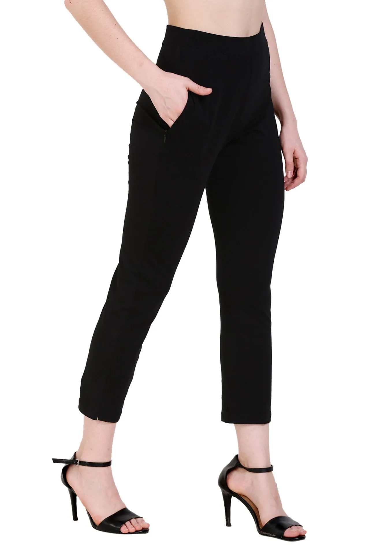 Sona Women's/Girl's International Soft  Cotton Regular Fit Straight Pants/Trouser-Orange