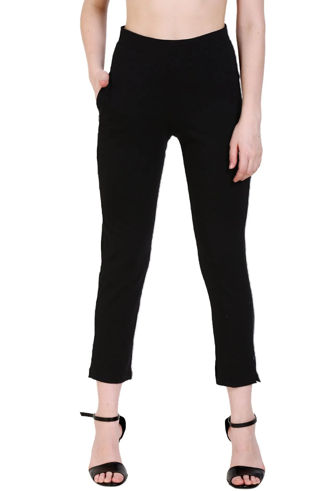Sona Women's/Girl's International Soft  Cotton Regular Fit Straight Pants/Trouser-Orange