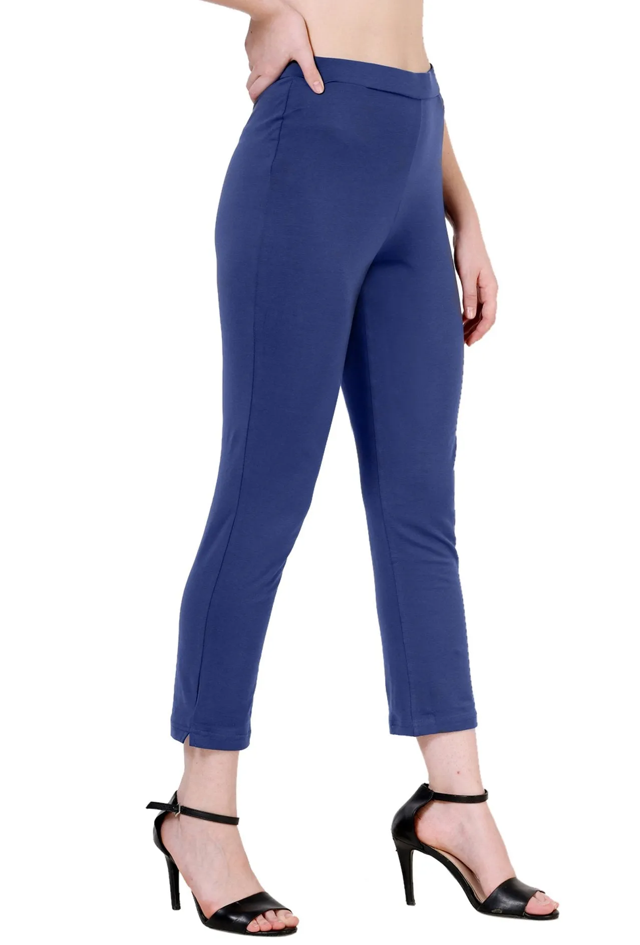 Sona Women's/Girl's International Soft  Cotton Regular Fit Straight Pants/Trouser-Orange