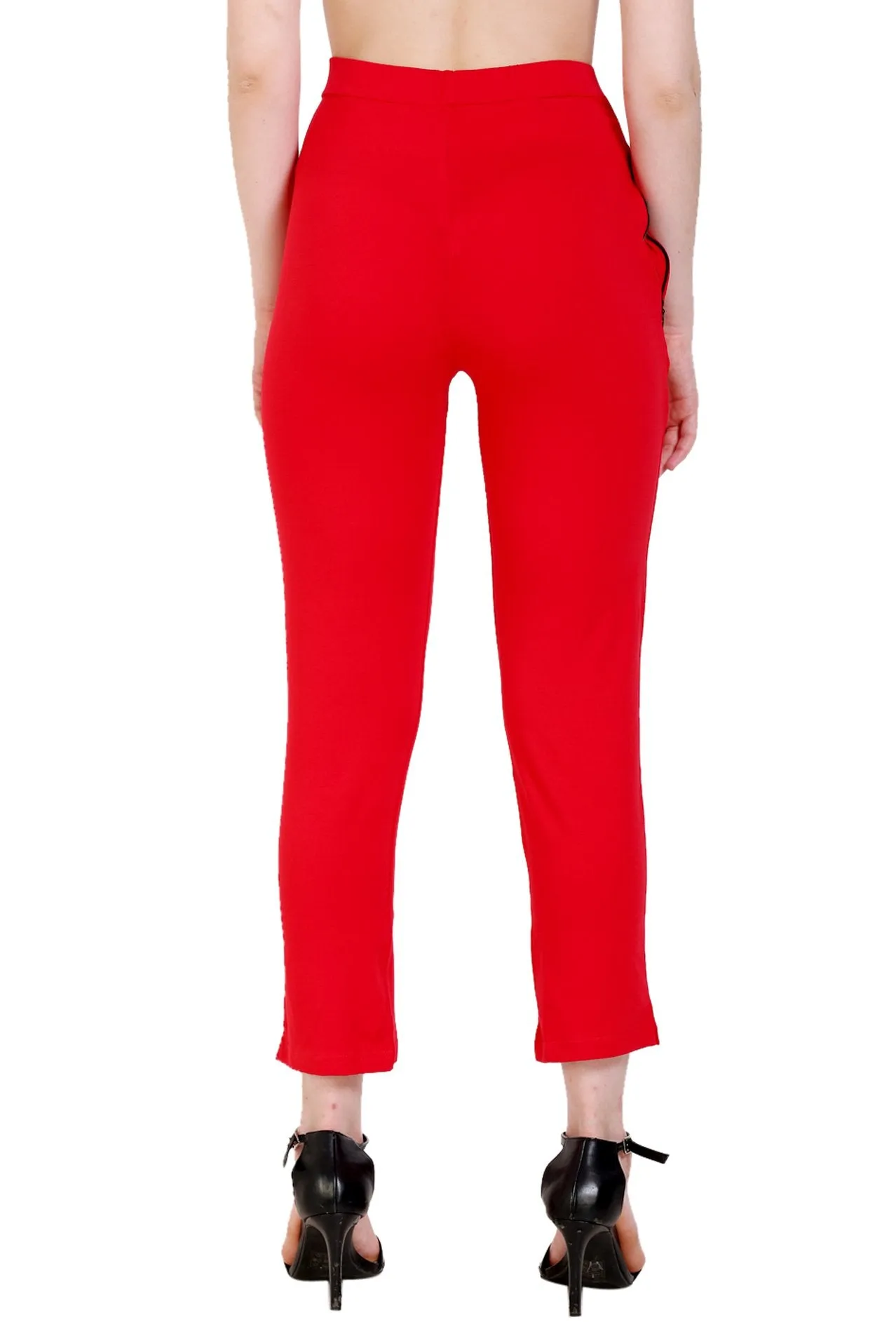 Sona Women's/Girl's International Soft  Cotton Regular Fit Straight Pants/Trouser-Orange