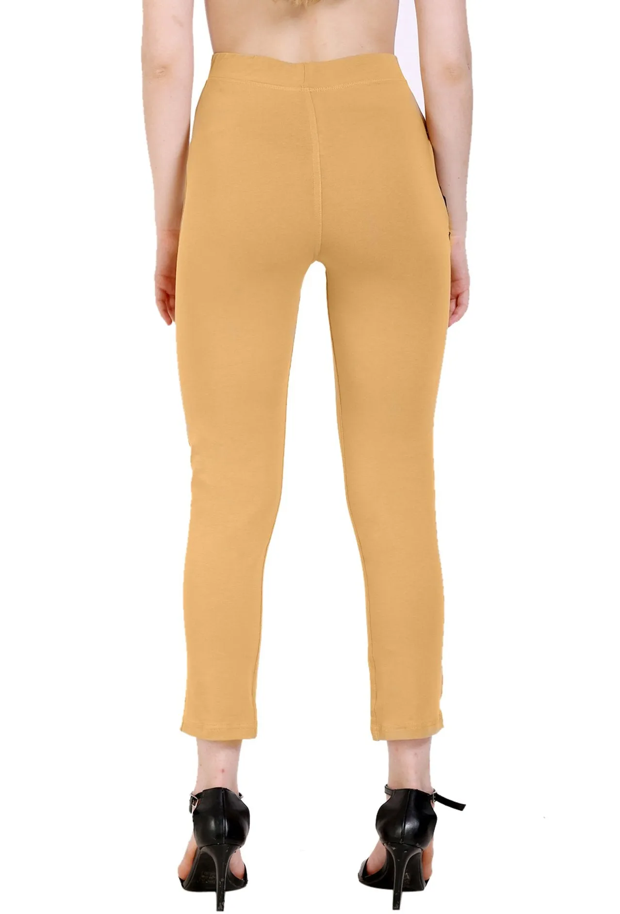 Sona Women's/Girl's International Soft  Cotton Regular Fit Straight Pants/Trouser-Orange
