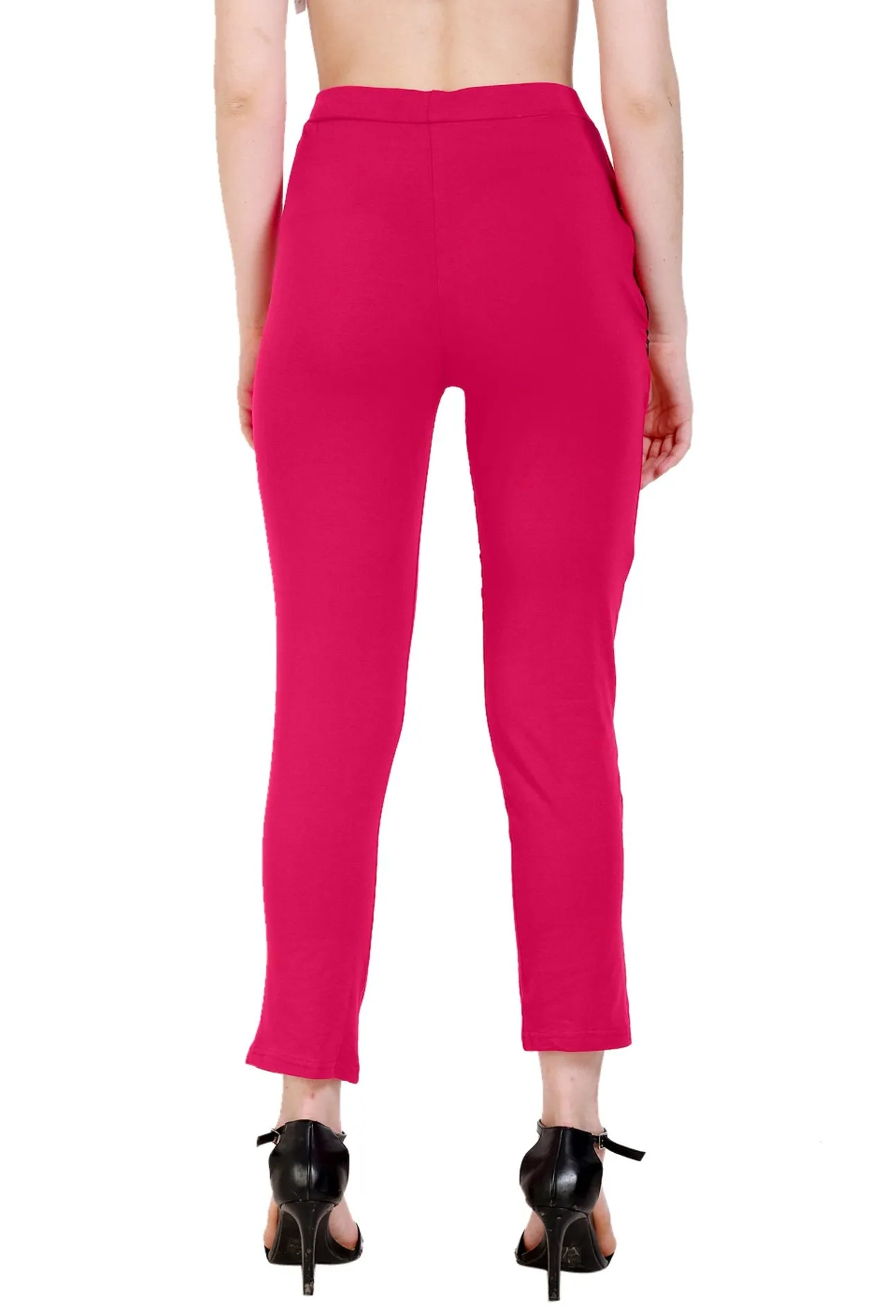 Sona Women's/Girl's International Soft  Cotton Regular Fit Straight Pants/Trouser-Orange