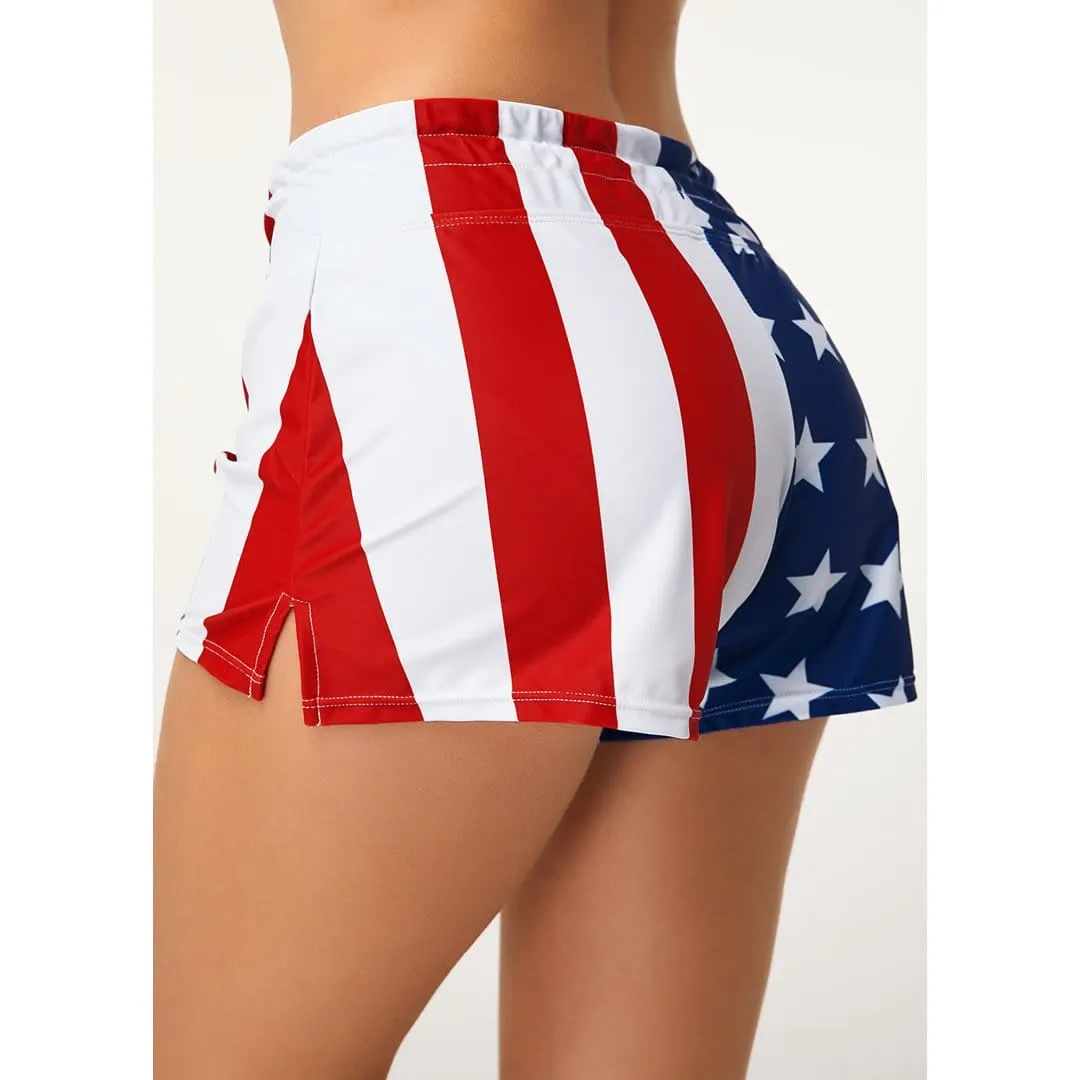 Stars&Stripes Casual Silky Short with Belt