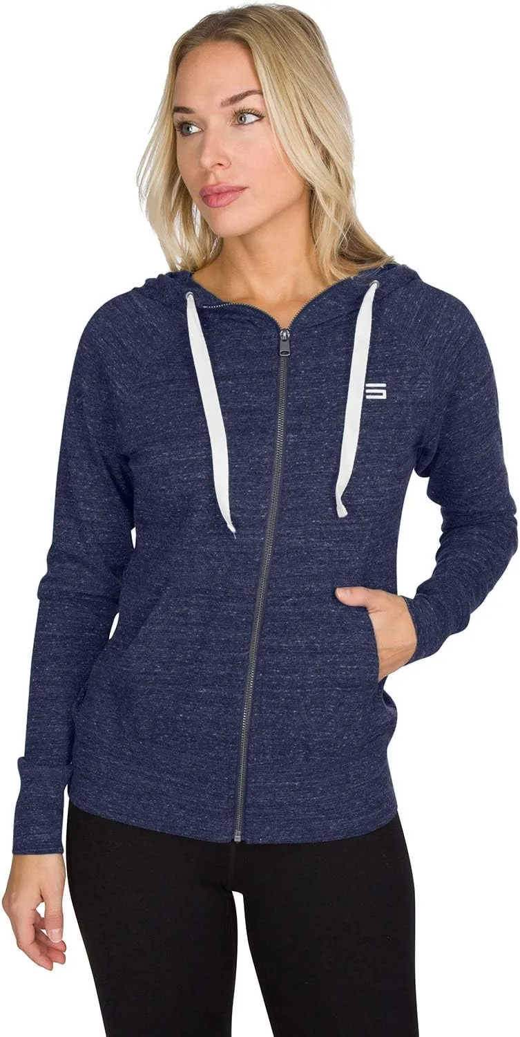 Three Sixty Six Dry Fit Sweatshirts for Women - Zip Up Hoodie Sweater Jacket with Dual Pockets