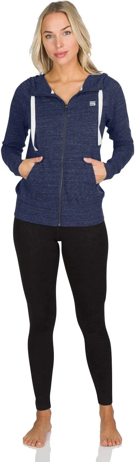 Three Sixty Six Dry Fit Sweatshirts for Women - Zip Up Hoodie Sweater Jacket with Dual Pockets